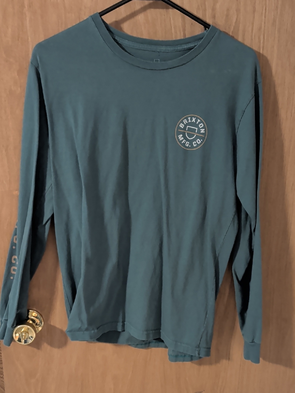 Brixton Green Long Sleeve Logo Crew
